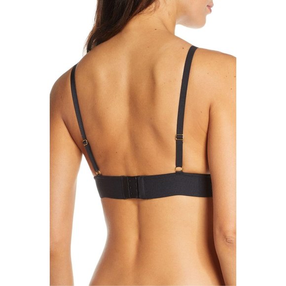 🆕 LIVELY Lace Longline Wireless Triangle Bralette Bra Black Small - Picture 2 of 11